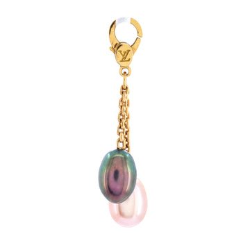 Louis Vuitton Double Pendant Charm Pendant & Charms 18K Yellow Gold with Pearls