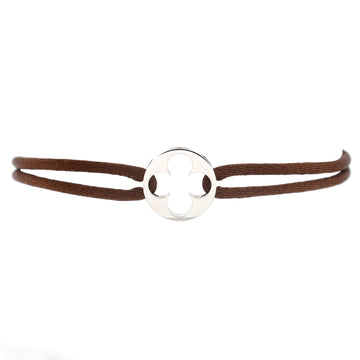 Louis Vuitton Empreinte Bracelet Silk Cord with 18K White Gold