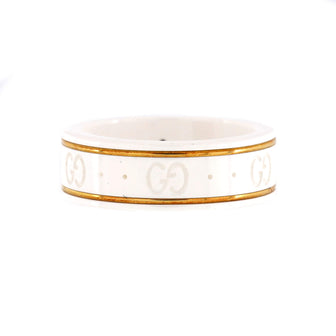 Gucci Icon Ring GG Zirconia with 18K Yellow Gold