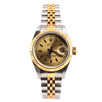 Rolex Oyster Perpetual Datejust Automatic Watch Stainless Steel and Yellow Gold 26