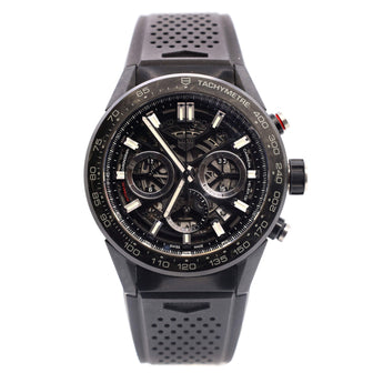 Tag Heuer Carrera Calibre Heuer 02 Skeleton Chronograph Automatic Watch Carbon and Rubber 45