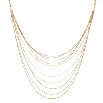 Chanel Multi Chain Rope Necklace Metal