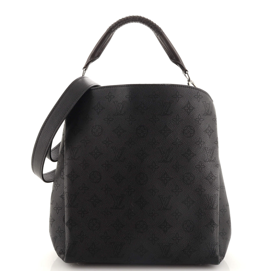 Louis Vuitton Babylone Handbag Mahina Leather PM Black 1950642