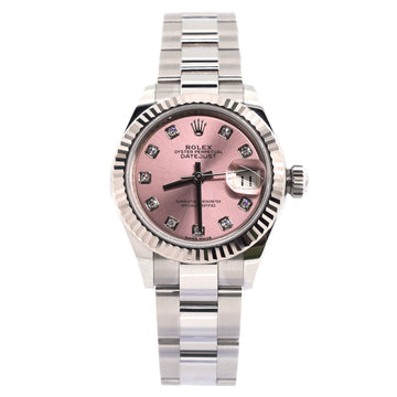 Rolex Oyster Perpetual Datejust Automatic Watch Stainless Steel and White Gold with Diamond Markers 28