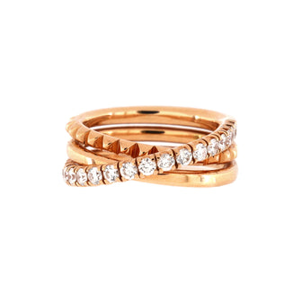 Cartier Etincelle de Cartier Cross Ring 18K Rose Gold and Diamonds
