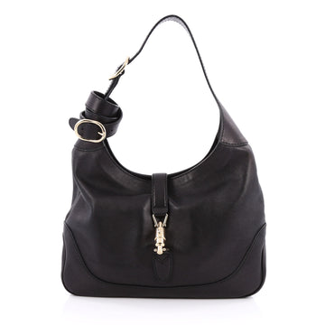 Gucci Jackie Original Shoulder Bag Leather Medium Black