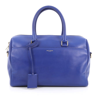Saint Laurent Classic Duffle Bag Leather 6 Blue