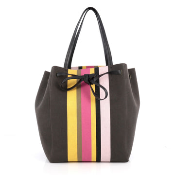 Celine Phantom Tie Cabas Tote Printed Canvas Medium Brown