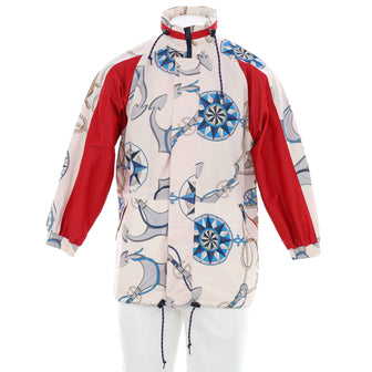 Gucci Men's Nautical Zip Windbreaker Printed Polyester Blend