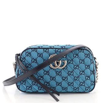 Gucci GG Marmont Shoulder Bag Diagonal Quilted GG Canvas Small