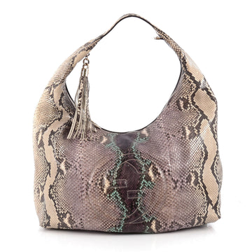Gucci Soho Hobo Python Large Purple