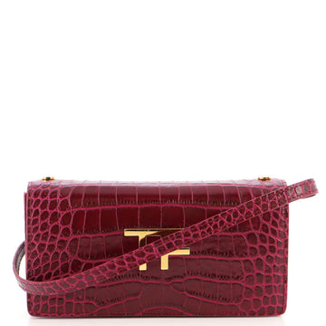Tom Ford TF Crossbody Crocodile Embossed Leather Mini