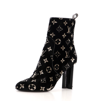 Louis Vuitton Women's Silhouette Ankle Boots Monogram Velvet