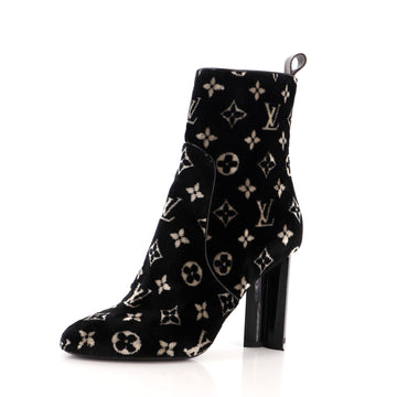 Louis Vuitton Women's Silhouette Ankle Boots Monogram Velvet