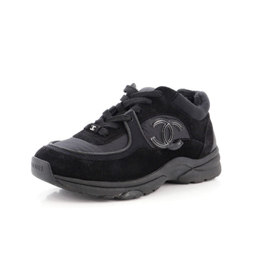 Chanel Women's CC Low-Top Sneakers Suede with Leather and Nylon