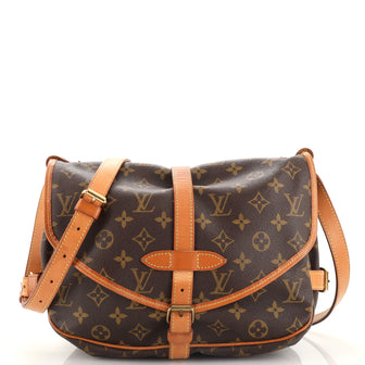 Louis Vuitton Saumur Handbag Monogram Canvas 30
