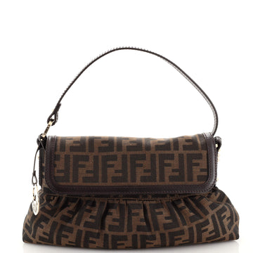 Fendi Chef Flap Bag Zucca Canvas Small