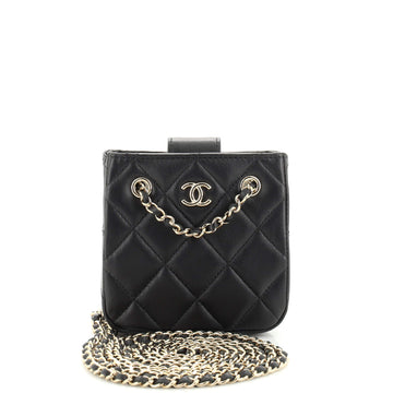 Chanel CC Square Clutch with Chain Quilted Lambskin Mini
