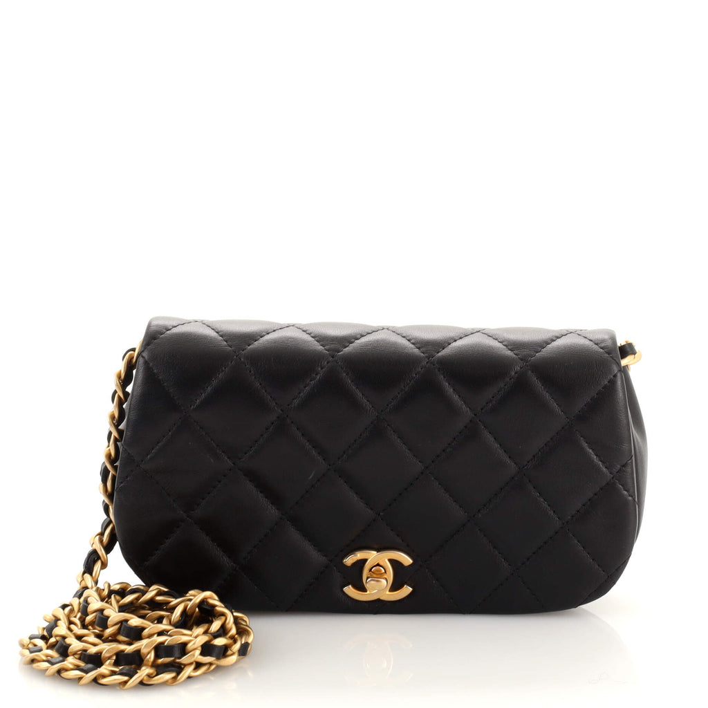 Chanel Lambskin Mini Coco Mail Clutch with Chain, Chanel Handbags