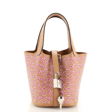 Hermes Picotin Lock Bag Lucky Daisy Printed Swift TPM