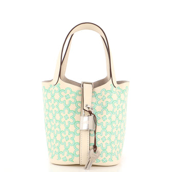 Hermes Picotin Lock Bag Lucky Daisy Printed Swift TPM