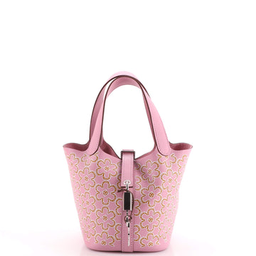 Hermes Picotin Lock Bag Lucky Daisy Printed Swift TPM