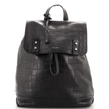 Saint Laurent Sac de Jour Backpack Crocodile Embossed Leather Medium