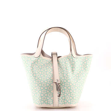 Hermes Picotin Lock Bag Lucky Daisy Printed Swift PM