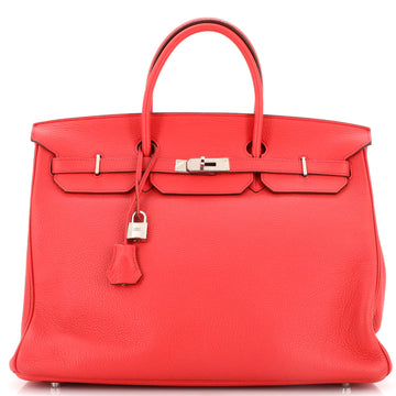 Hermes Birkin Handbag Pink Togo with Palladium Hardware 40