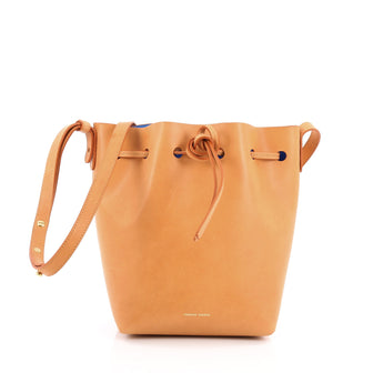 Mansur Gavriel Bucket Bag Leather Mini Neutral 1953301