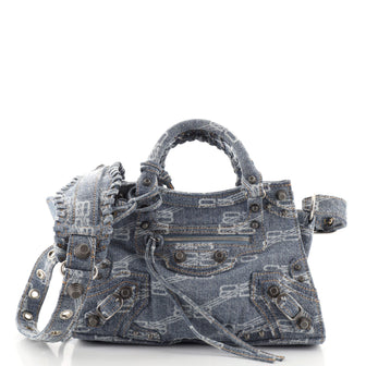 Balenciaga Neo Cagole City Bag BB Denim XS