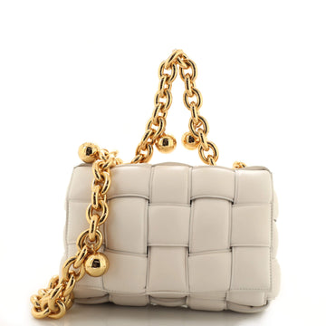 Bottega Veneta Cassette Chain Crossbody Bag Padded Maxi Intrecciato Leather