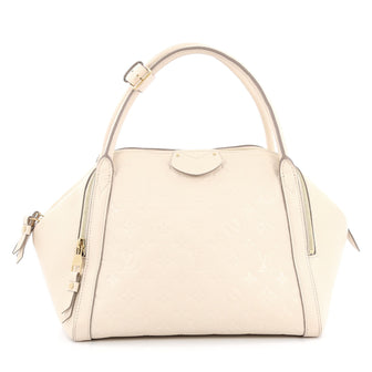 Louis Vuitton Marais Handbag Monogram Empreinte Leather MM White