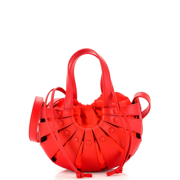 Bottega Veneta Shell Bag Leather Small Red 1953611