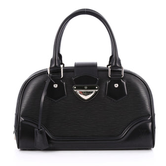 Louis Vuitton Montaigne Bowling Bag Epi Leather GM Black
