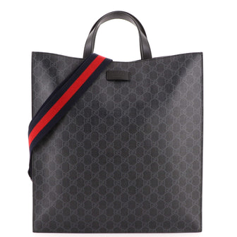 Gucci Convertible Soft Open Tote GG Coated Canvas Tall