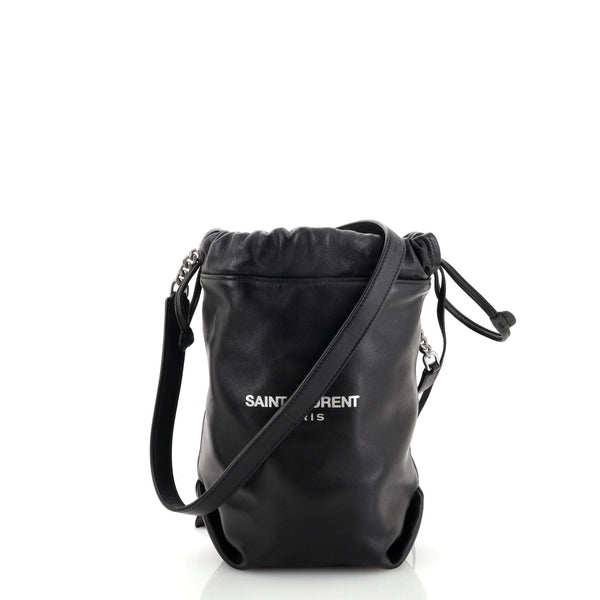 Saint Laurent Teddy Bucket Bag Leather Mini 195487