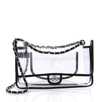 Chanel PVC Naked Single Flap Bag - Clear Shoulder Bags, Handbags -  CHA828422