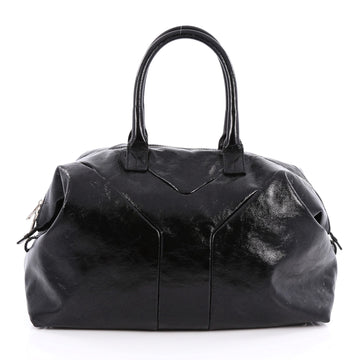 Saint Laurent Easy Y Satchel Patent Medium Black
