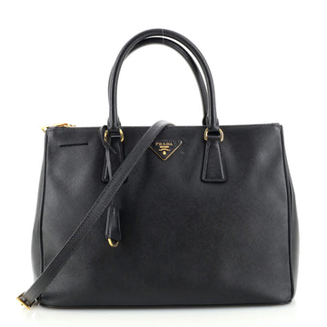Prada Double Zip Lux Tote Saffiano Leather Medium