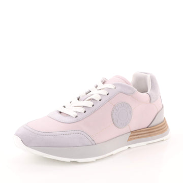Hermes Women's Drive Sneakers Technical Canvas and Suede
