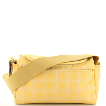 Chanel Travel Line Zip Shoulder Bag Nylon Small