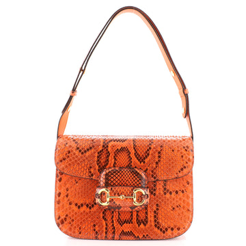Gucci Horsebit 1955 Shoulder Bag Python Small