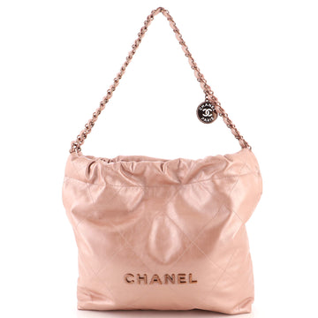Chanel 22 Chain Hobo Quilted Calfskin Small