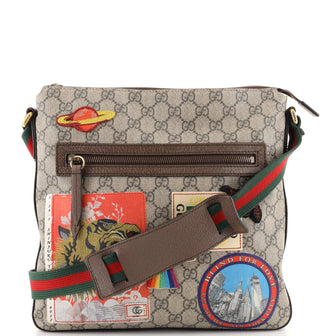 Gucci Courrier Zip Messenger GG Coated Canvas with Applique Medium