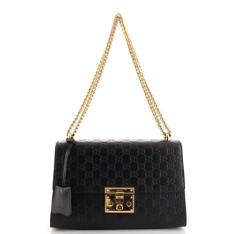Gucci Padlock Shoulder Bag Guccissima Leather Medium