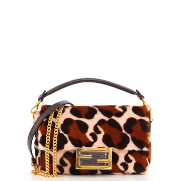 Fendi Baguette NM Bag Printed Calf Hair Mini