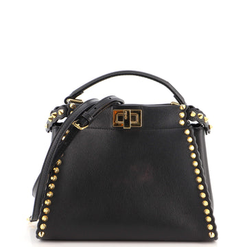 Fendi Peekaboo Bag Leather with Studded Detail Mini