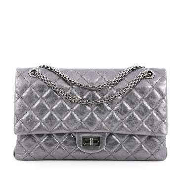 Chanel Reissue 2.55 Handbag Quilted Metallic Calfskin 226 Gray