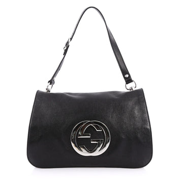Gucci Blondie Flap Shoulder bag Leather Medium Black 1958202